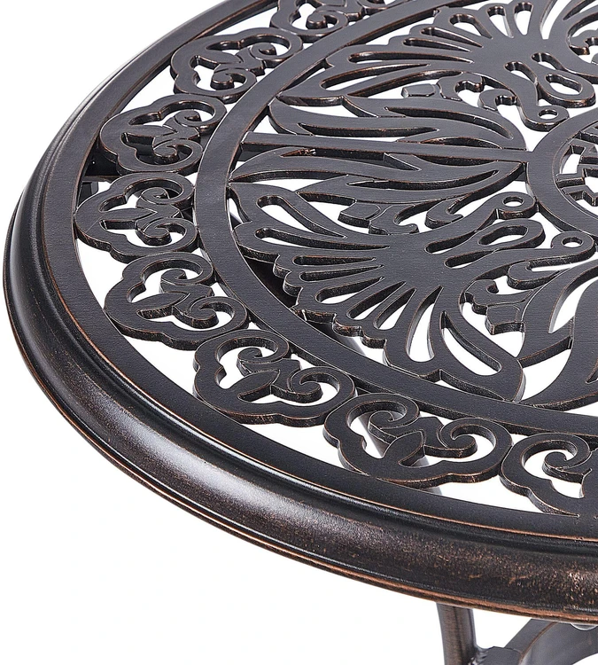 Beliani Bistro staliukas ANDALO 68 cm 68 cm metalinis rudas