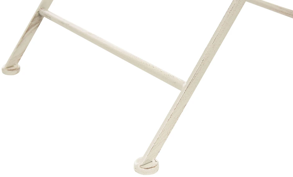 Beliani Bistro staliukas BIVIO 90 cm skersmens, metalinis, kreminės spalvos