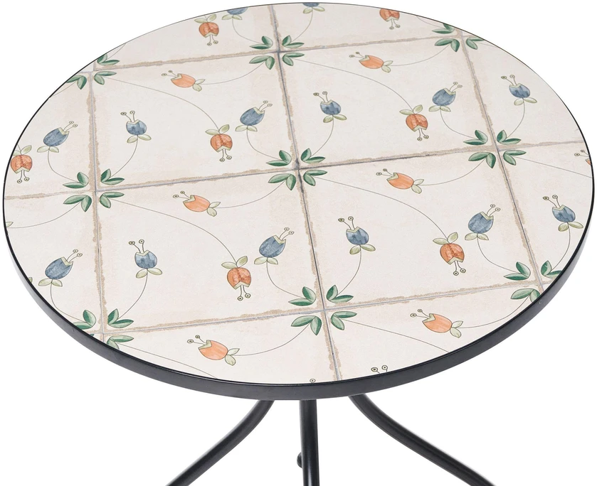 Beliani Bistro staliukas CARONA 60 cm metalinis juodas