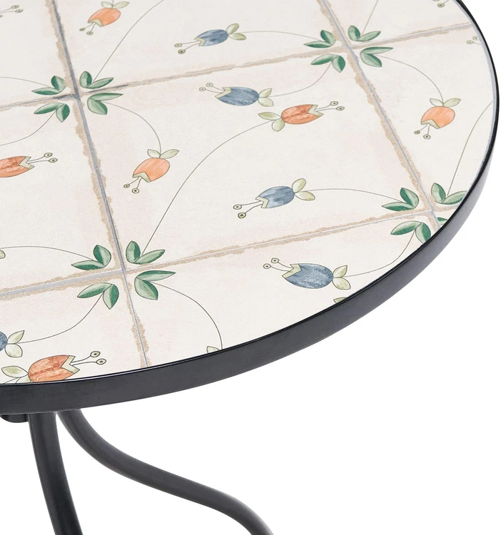 Beliani Bistro staliukas CARONA 60 cm metalinis juodas