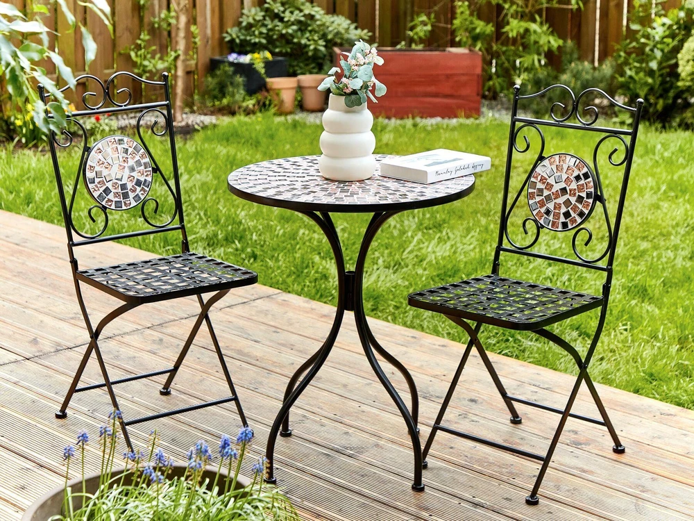 Beliani Bistro staliukas CARPINO 60 cm juodas