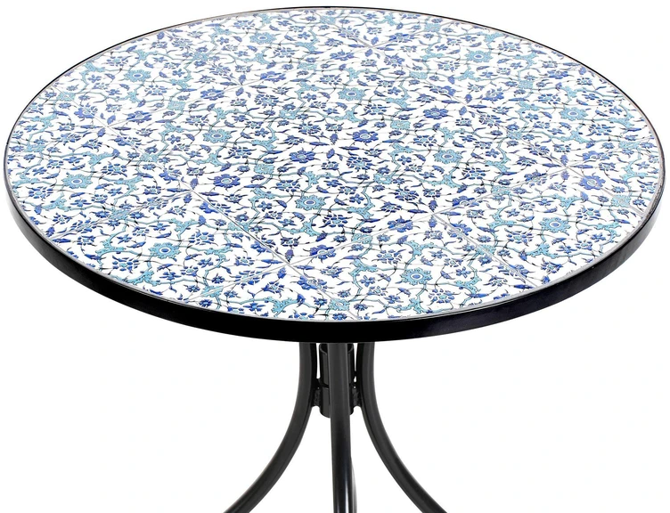 Beliani Bistro staliukas CHAPECO 60 cm 60 cm metalinis juodas