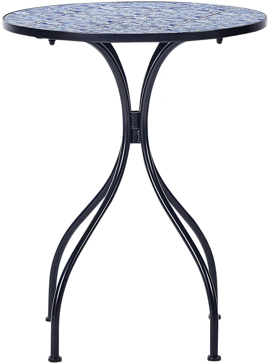 Beliani Bistro staliukas CIGLIANO 60 cm 60 cm metalinis juodas