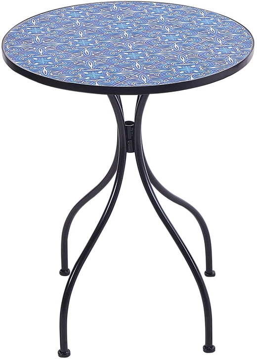 Beliani Bistro staliukas CIGLIANO 60 cm 60 cm metalinis juodas