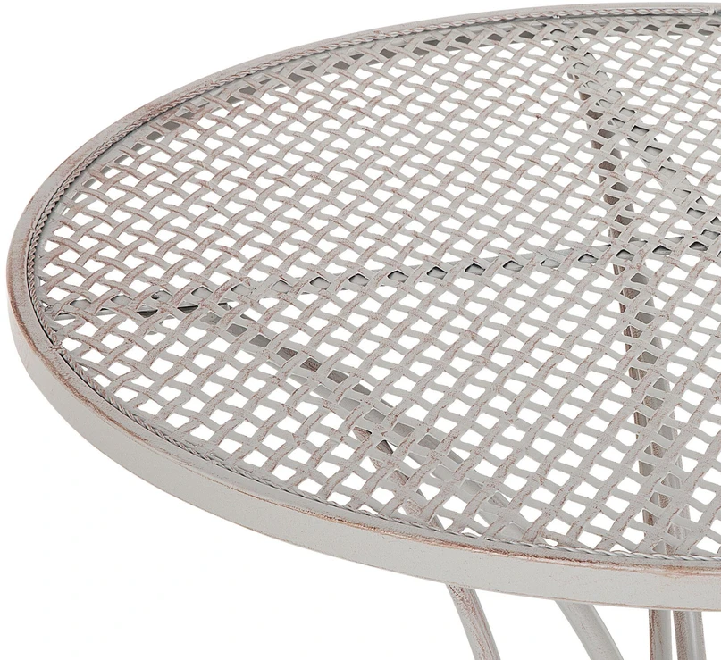 Beliani Bistro staliukas CILENTO 71 cm 71 cm metalinis pilkas