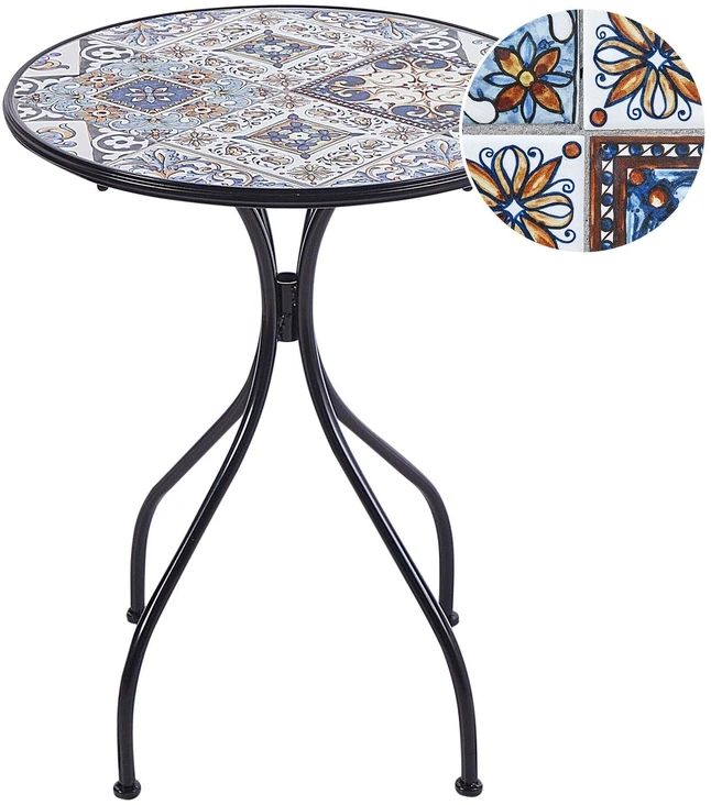 Beliani Bistro staliukas CIVITA 60 cm, metalinis, juodas