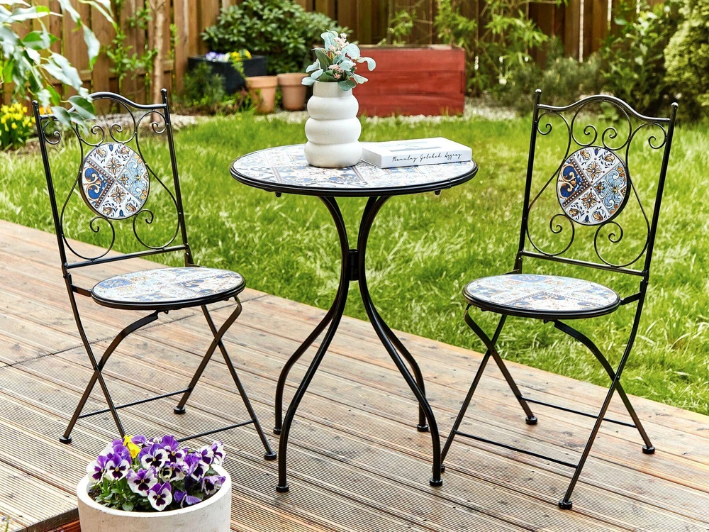 Beliani Bistro staliukas CIVITA 60 cm, metalinis, juodas