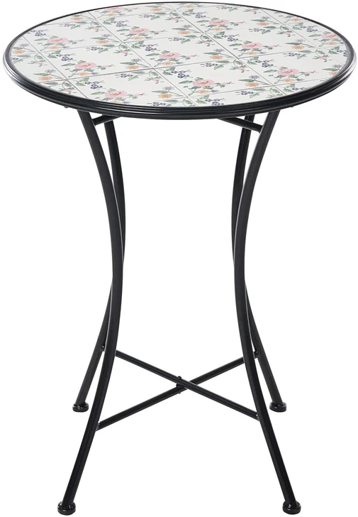 Beliani Bistro staliukas COLLIO 60 cm metalinis juodas