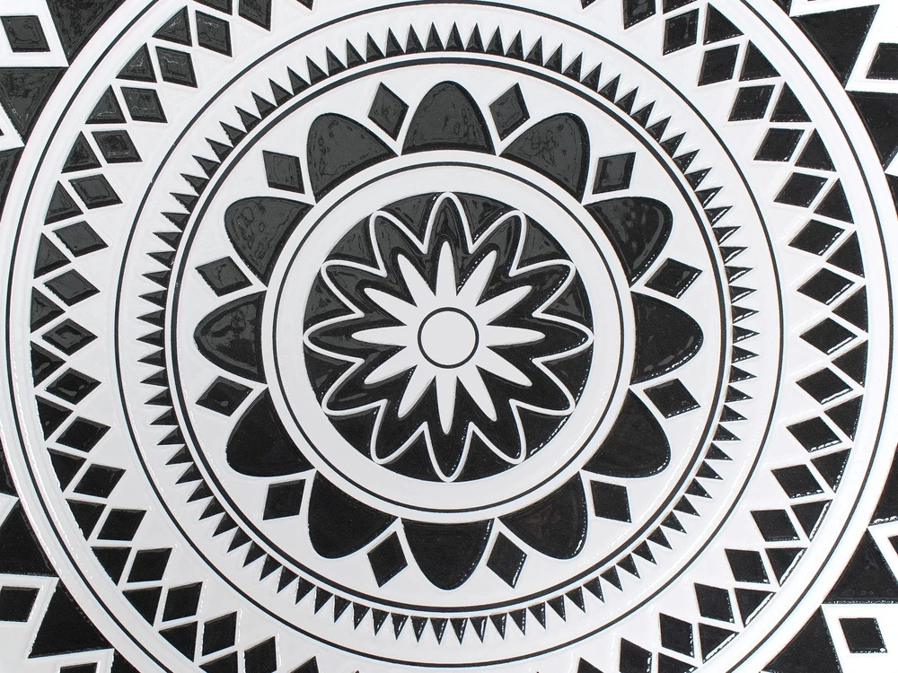 Beliani Bistro staliukas COMISO, 60 × 60 cm, metalinis, juodas ir baltas