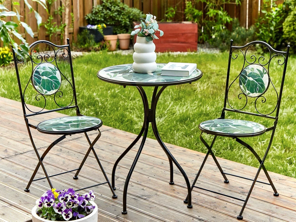 Beliani Bistro staliukas COZZANA 60 cm Metalinis Juodas