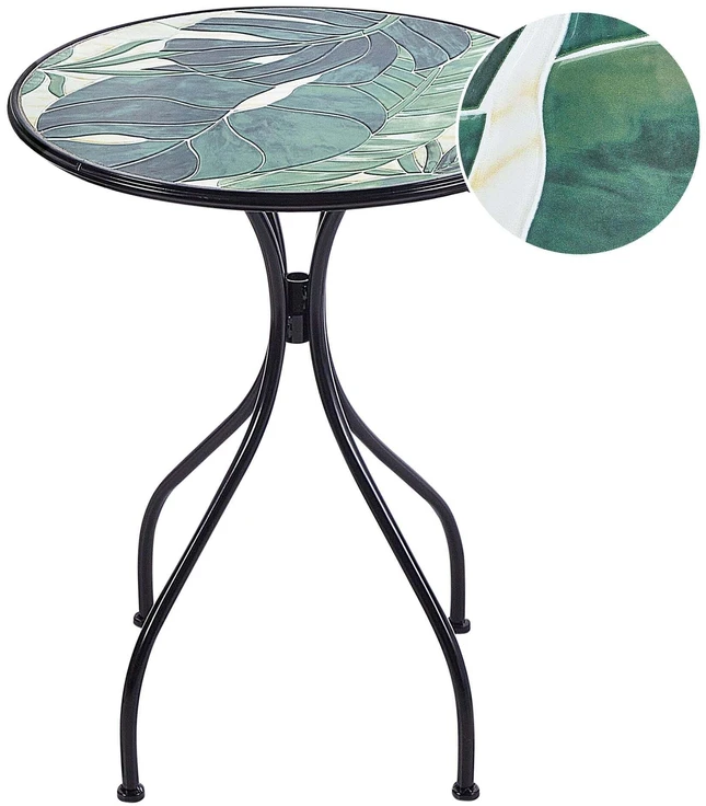 Beliani Bistro staliukas COZZANA 60 cm Metalinis Juodas