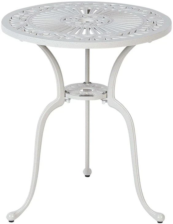 Beliani Bistro staliukas DASCIO 61 cm, metalinis, kreminės spalvos