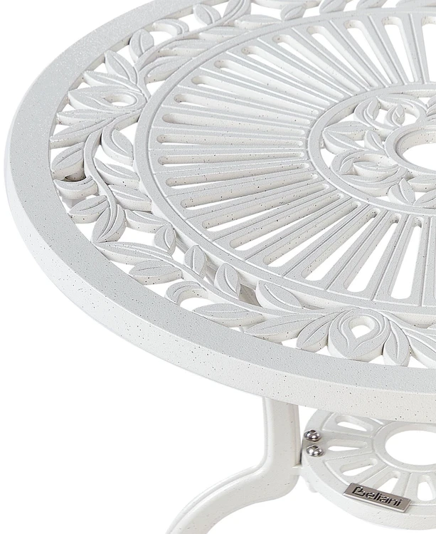 Beliani Bistro staliukas DASCIO 61 cm, metalinis, kreminės spalvos