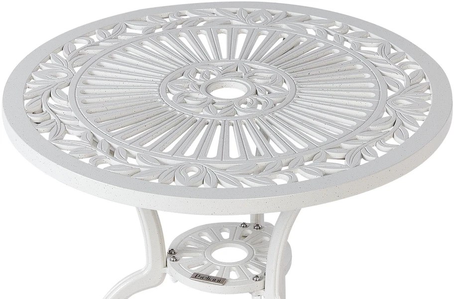 Beliani Bistro staliukas DASCIO 61 cm, metalinis, kreminės spalvos
