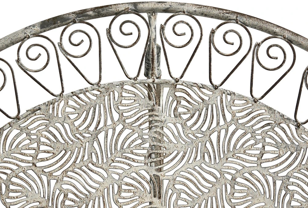 Beliani Bistro staliukas NURRA 80 × 36 cm, metalinis, pilkas