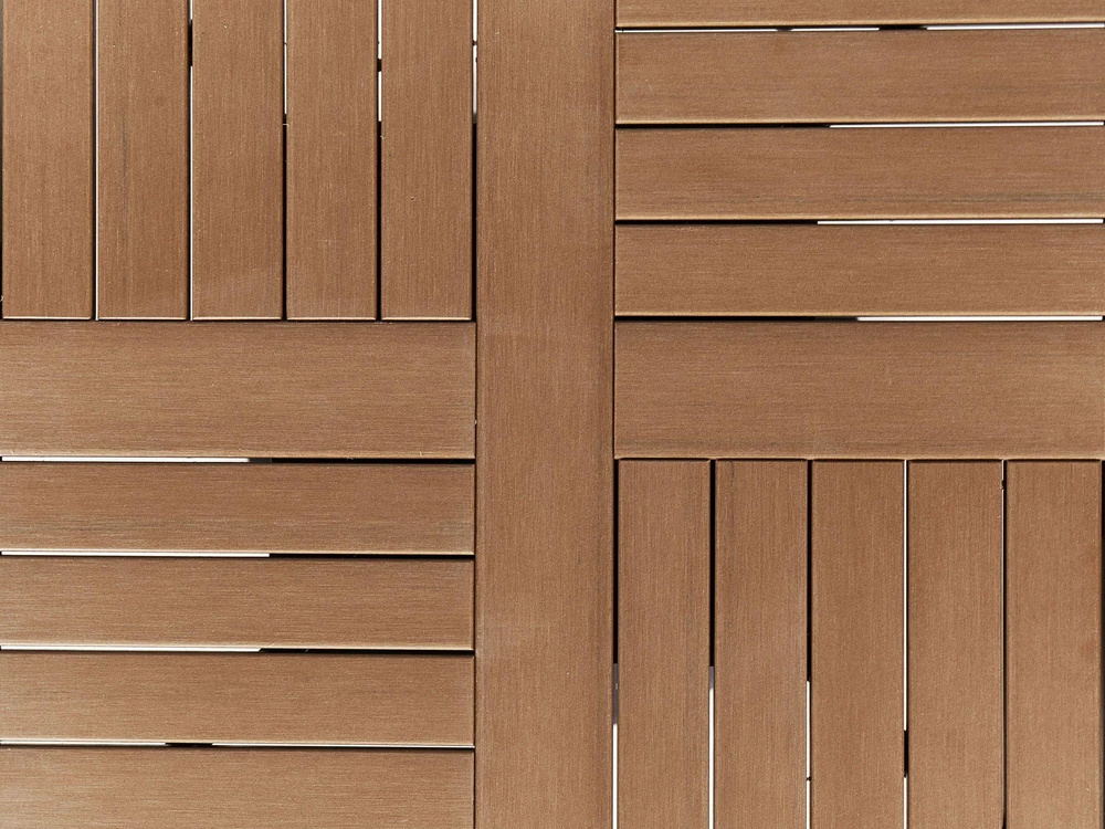 Beliani Bistro staliukas PALMI 60 cm 60 cm medienos imitacija ruda