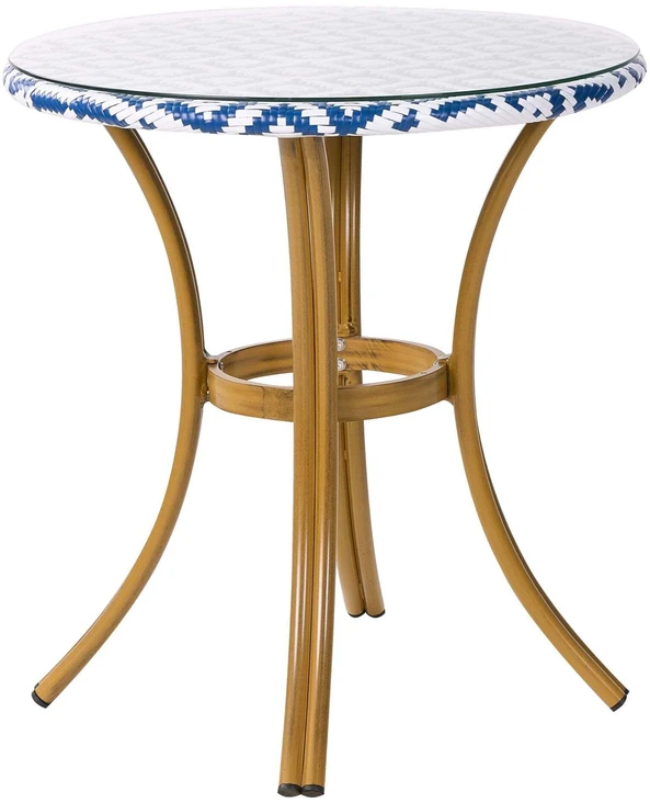 Beliani Bistro staliukas RIFREDDO 70 cm, grūdintas stiklas, mėlynas