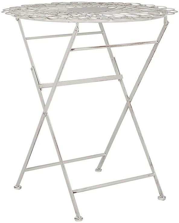 Beliani Bistro staliukas STIFFE 70 cm 70 cm metalinis baltas