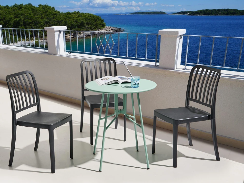 Beliani Bistro staliukas TALTAL 64 cm 64 cm Metalinis Šviesiai žalias