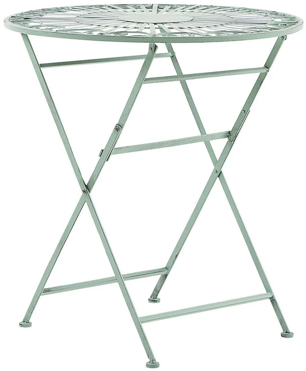 Beliani Bistro staliukas TRENTO 70 cm 70 cm Metalas šviesiai žalias