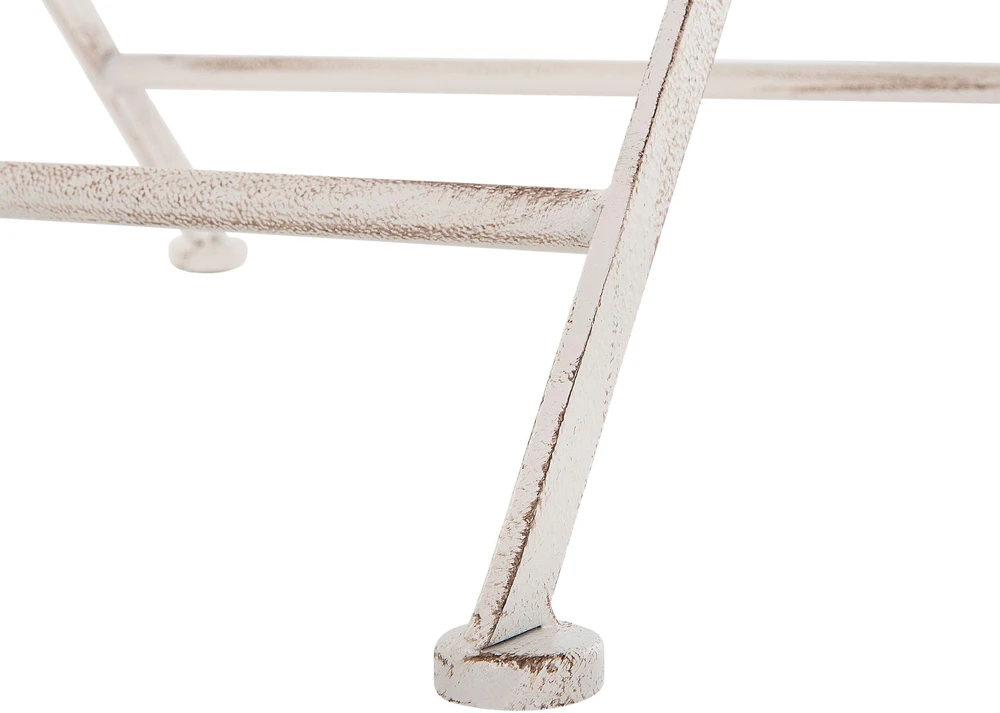 Beliani Bistro staliukas TRIESTE 70 cm 70 cm metalinis šviesiai smėlinis