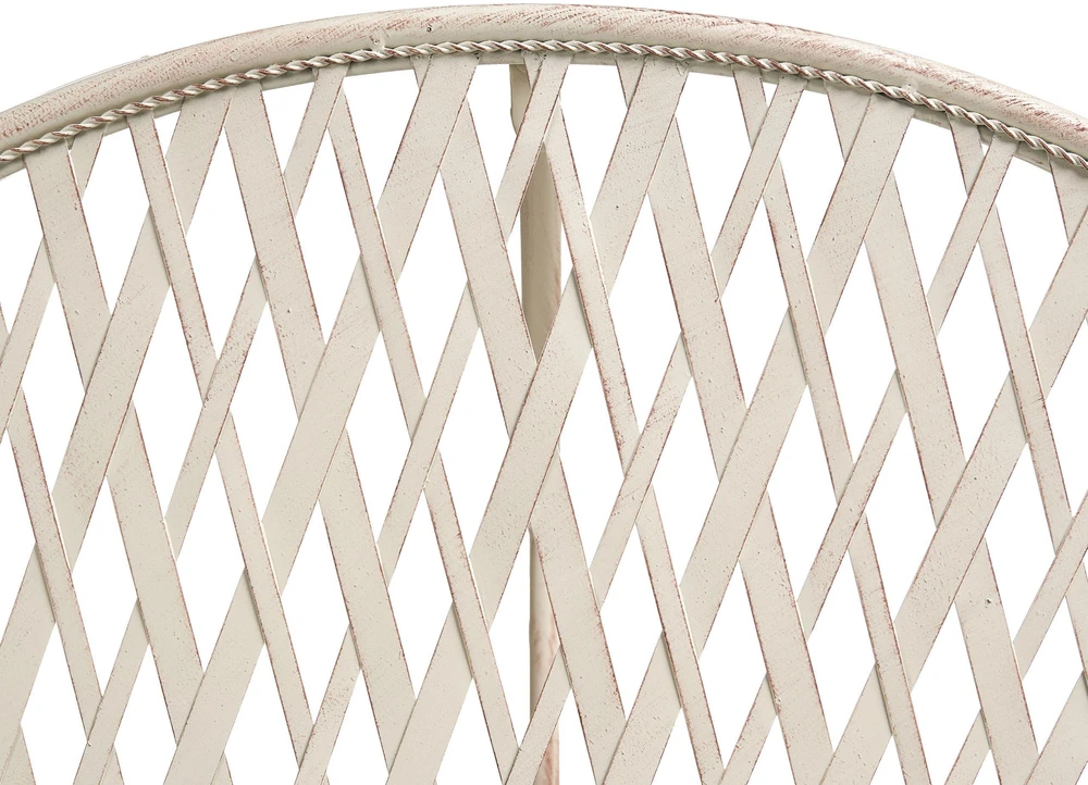 Beliani Bistro staliukas YAVIZA 80 × 36 cm, metalinis, šviesiai smėlinis