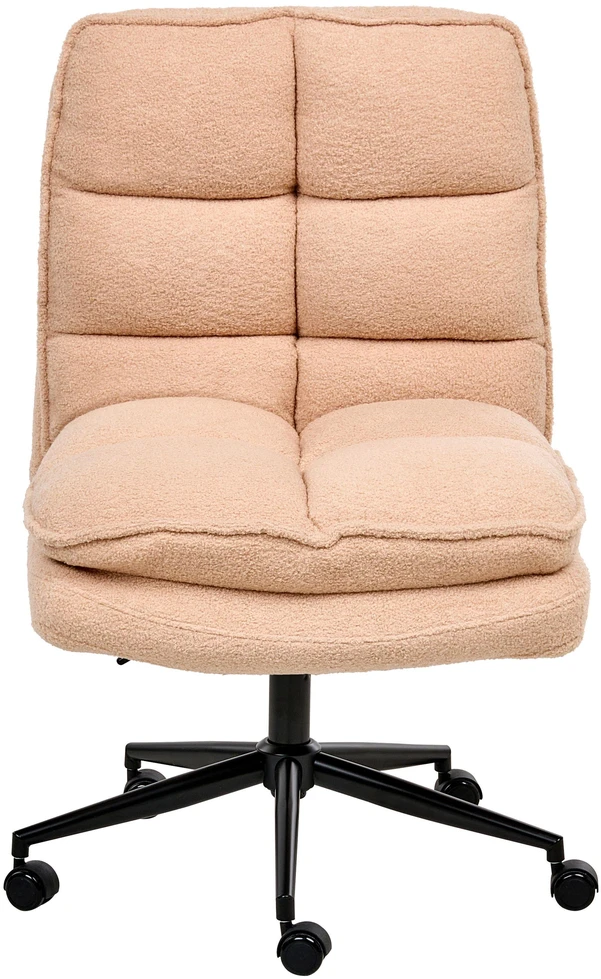 Beliani Biuro kėdė ADDISON Boucle persikinė