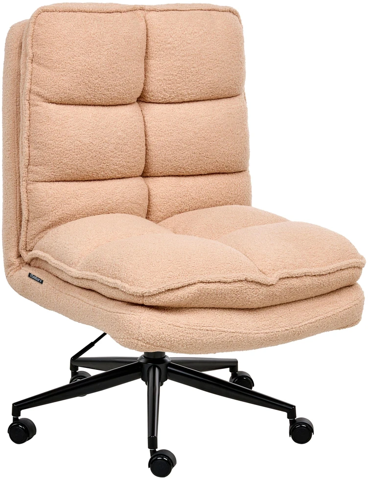 Beliani Biuro kėdė ADDISON Boucle persikinė