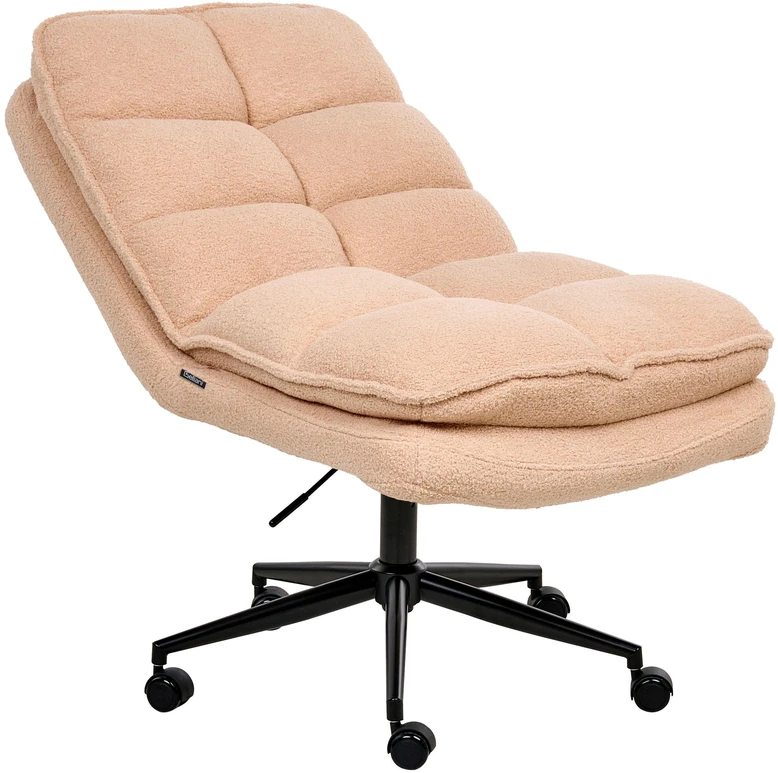 Beliani Biuro kėdė ADDISON Boucle persikinė