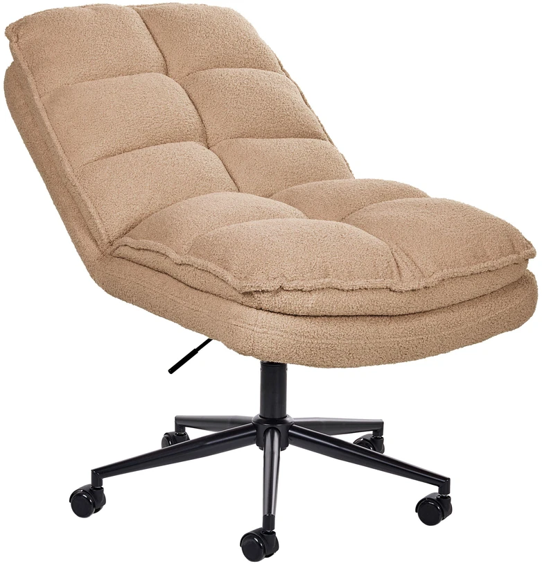 Beliani Biuro kėdė ADDISON Boucle smėlio spalvos