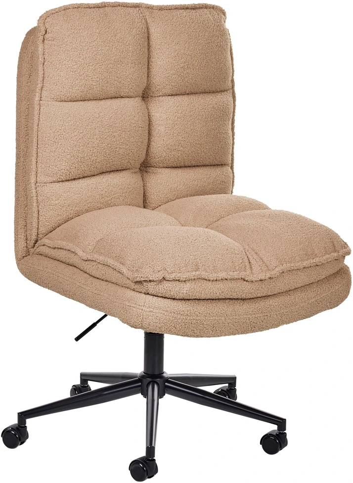 Beliani Biuro kėdė ADDISON Boucle smėlio spalvos