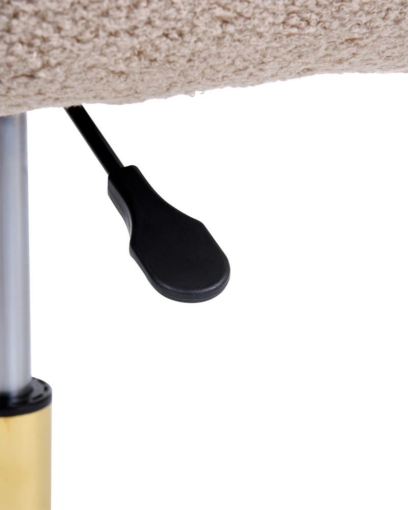 Beliani Biuro kėdė ARDELLE Boucle smėlio spalvos