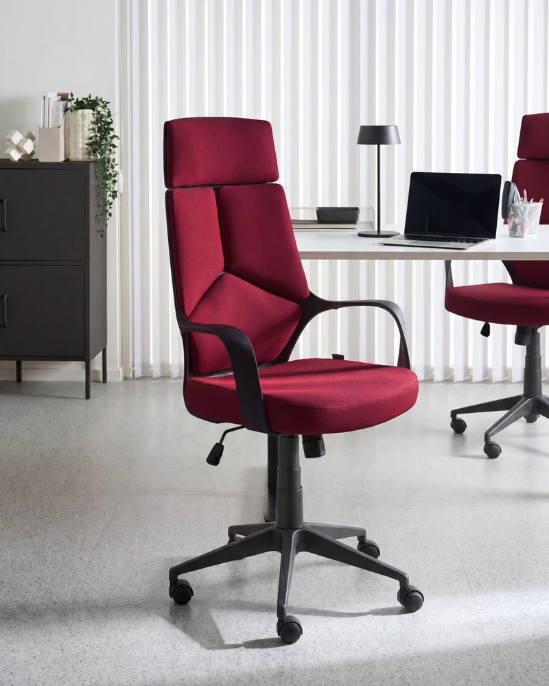 Beliani Biuro kėdė DELIGHT bordo spalvos