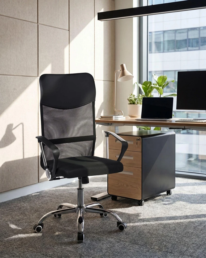 Beliani Biuro kėdė DESIGN juoda