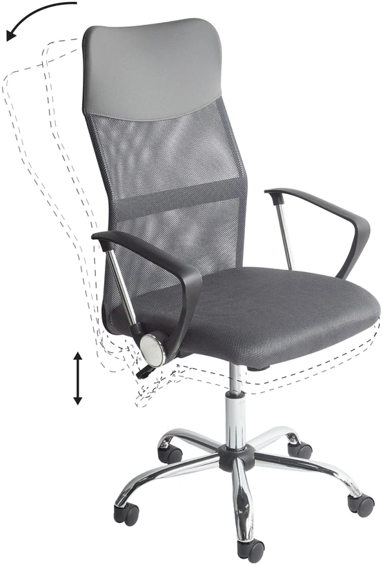 Beliani Biuro kėdė DESIGN pilka