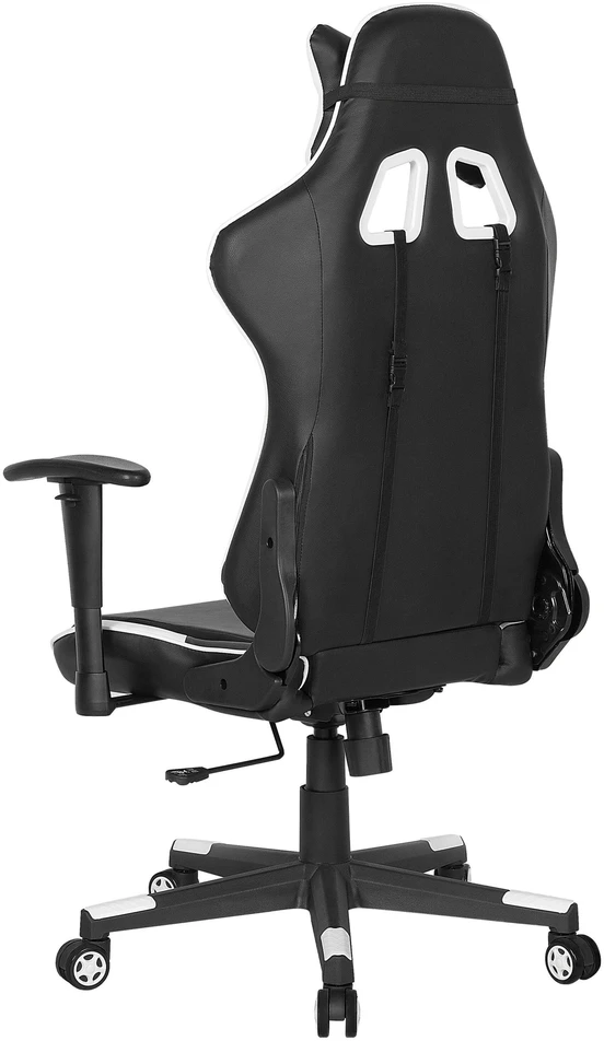Beliani Biuro kėdė GAMER eko oda balta