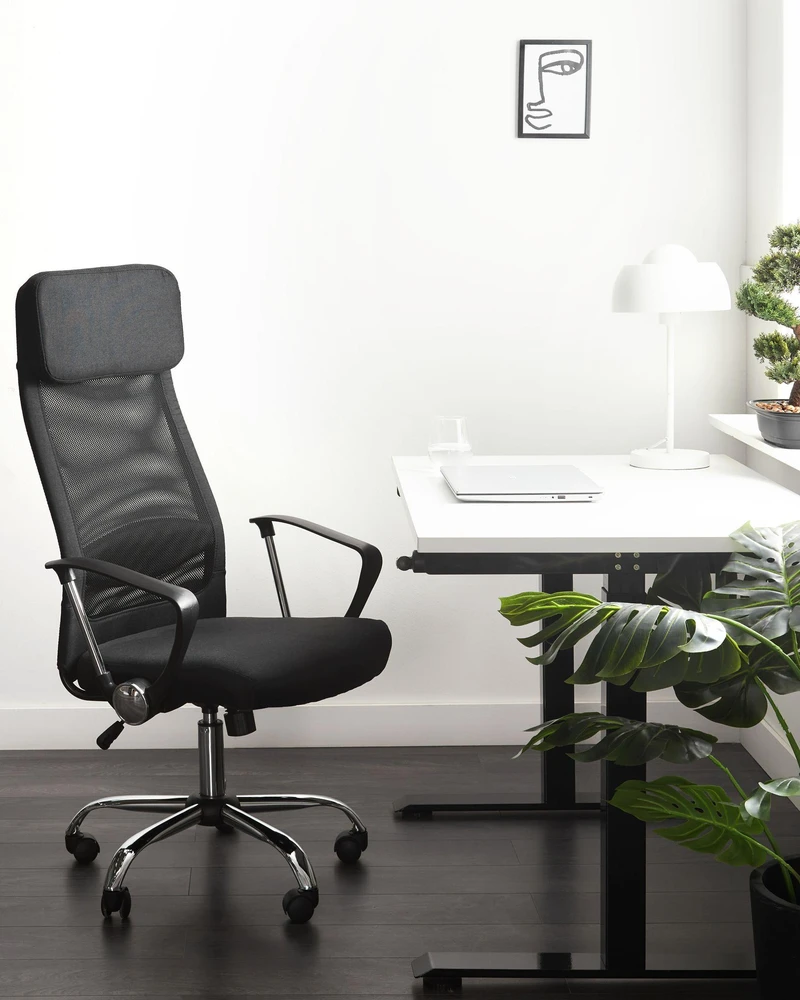 Beliani Biuro kėdė PIONEER II Juoda