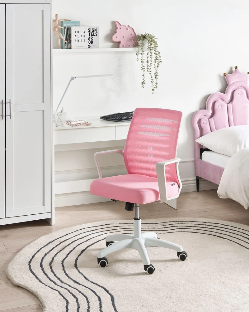 Beliani Biuro kėdė RADIANT rožinė