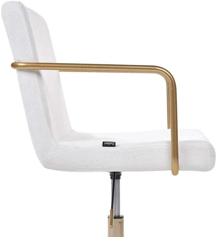 Beliani Biuro kėdė TRINITY velvetas, balta