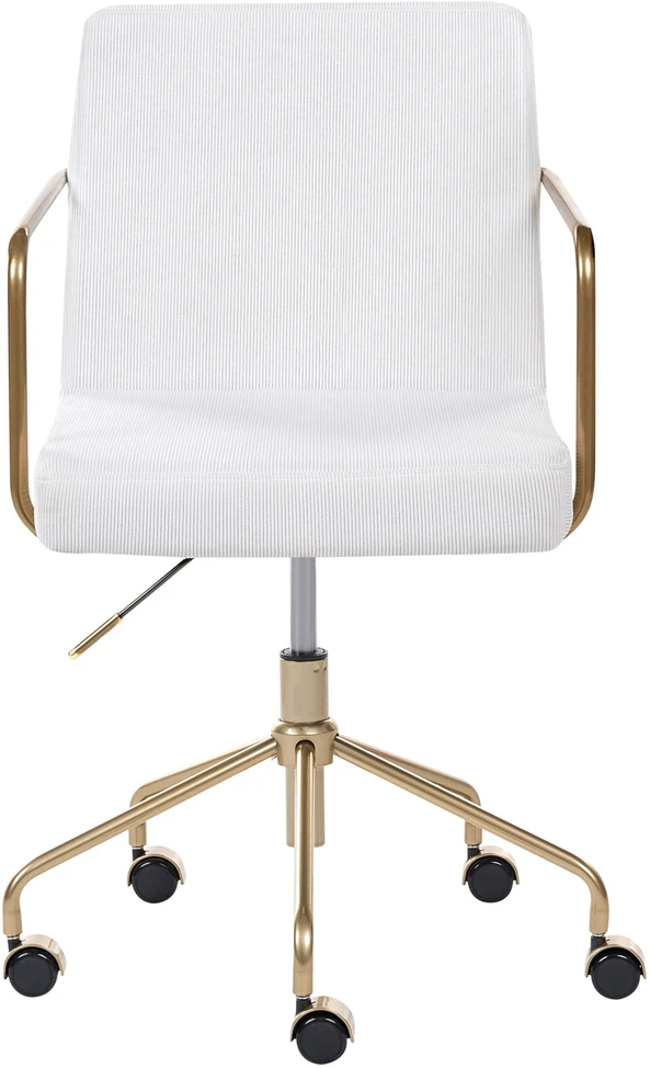 Beliani Biuro kėdė TRINITY velvetas, balta