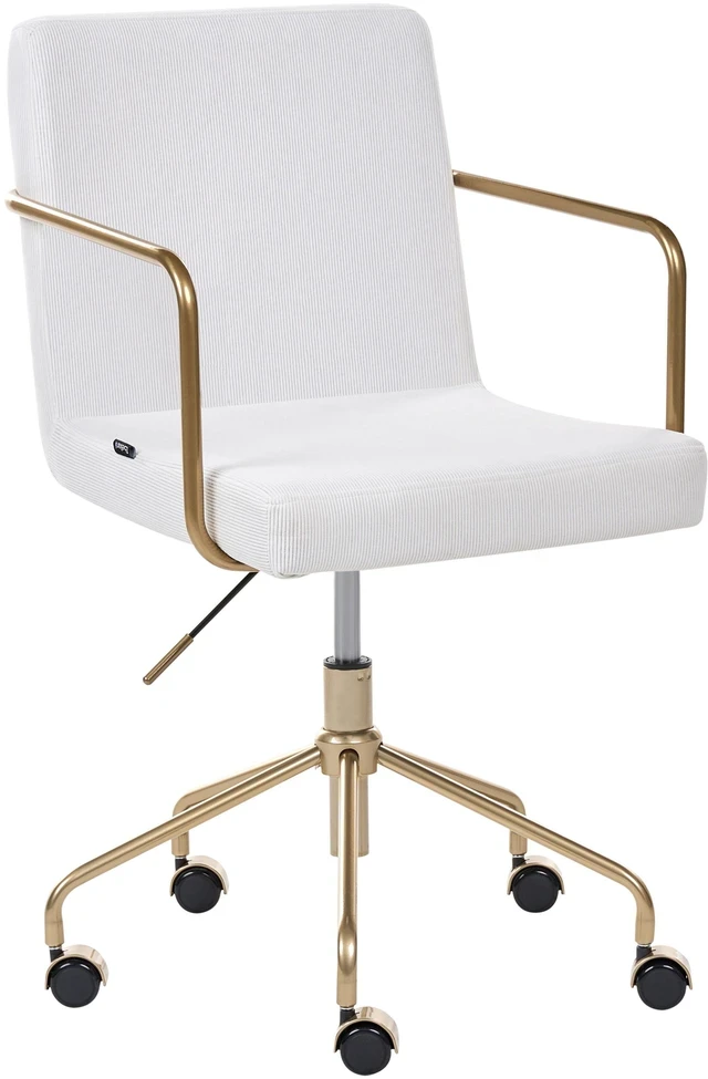 Beliani Biuro kėdė TRINITY velvetas, balta