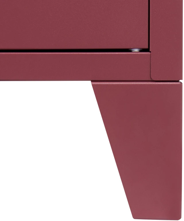 Beliani Biuro spintelė CARDIFF metalinė bordo
