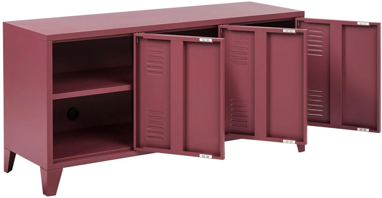 Beliani Biuro spintelė CARDIFF metalinė bordo