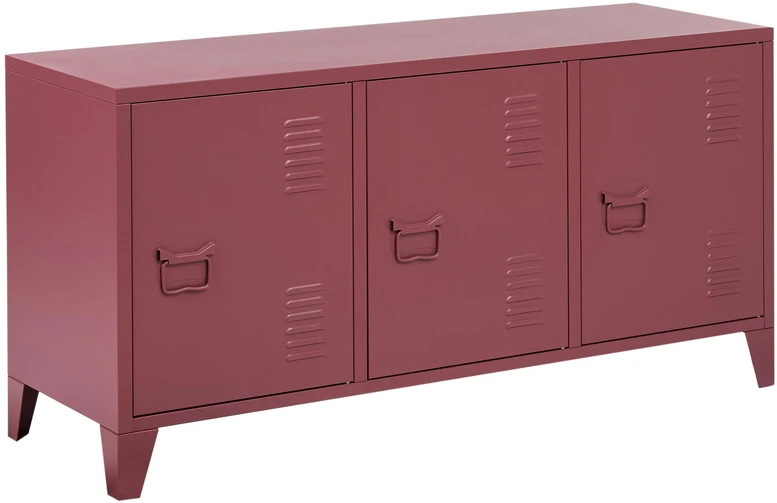 Beliani Biuro spintelė CARDIFF metalinė bordo