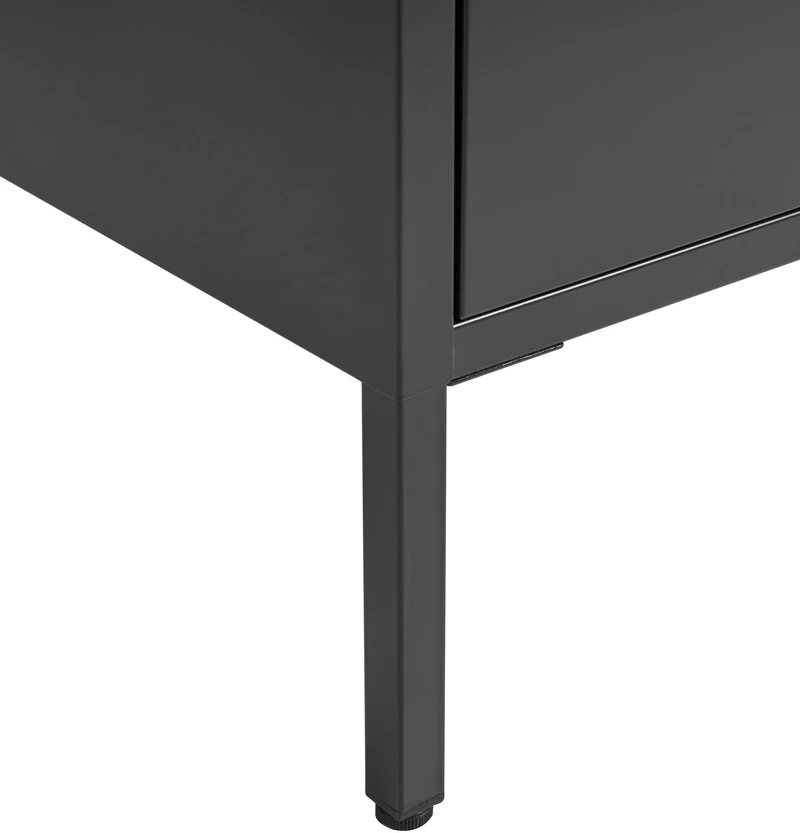 Beliani Biuro spintelė HURON, metalinė, juoda