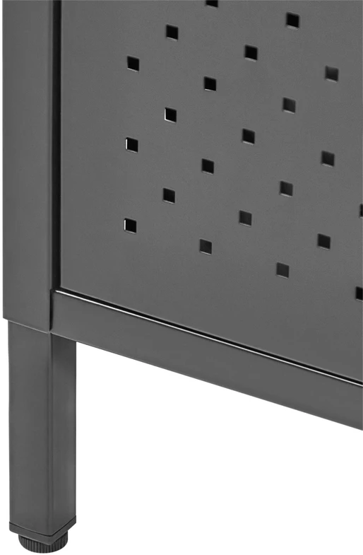 Beliani Biuro spintelė WAIKATO metalinė juoda