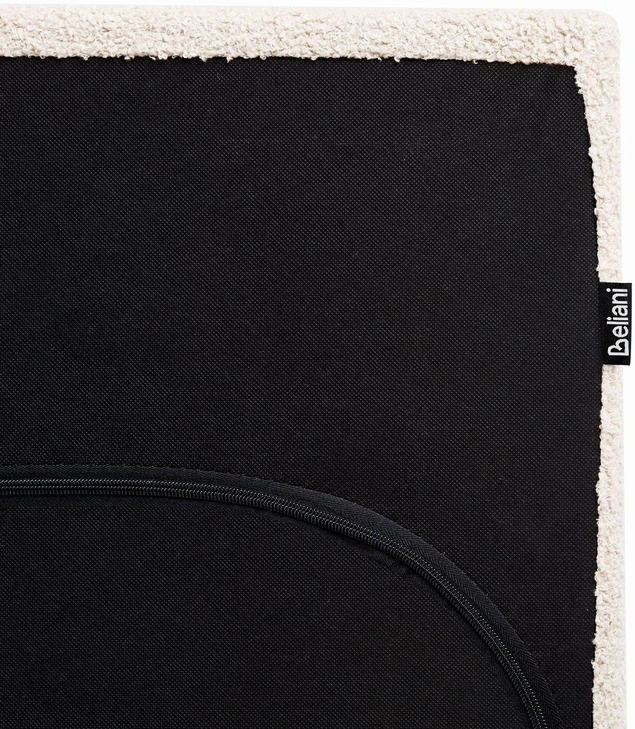 Beliani Boucle lova ALBI 180 x 200 cm kreminės baltos spalvos