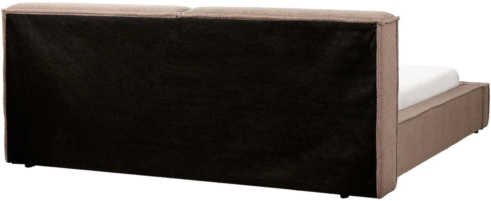 Beliani Bouclé lova LINARDS 180 x 200 cm, ruda