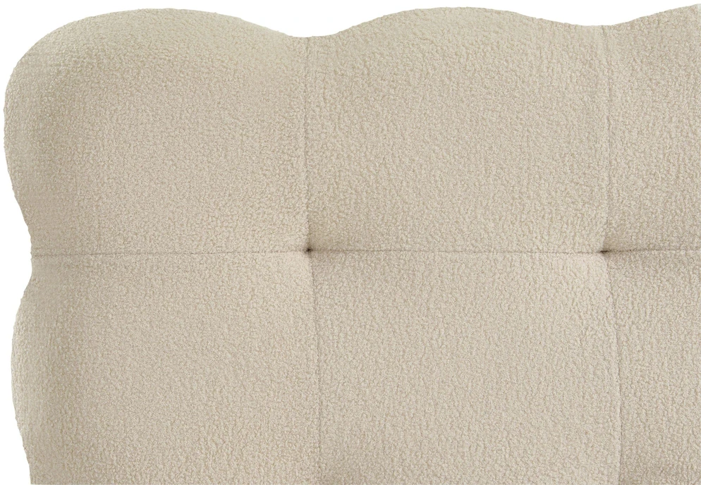 Beliani Boucle lova SOULISSE 180 x 200 cm, smėlio spalvos