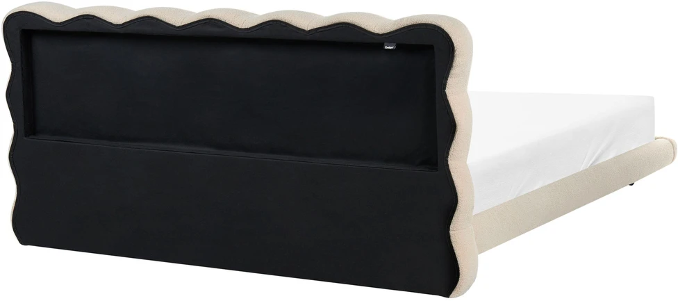 Beliani Boucle lova SOULISSE 180 x 200 cm, smėlio spalvos